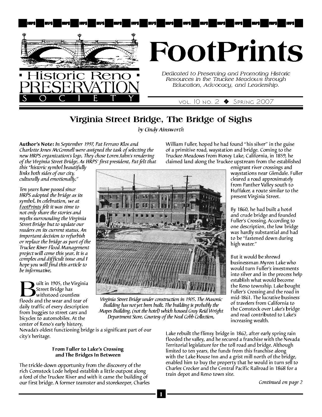 FootPrints Volume 10, Number 2, Spring 2007