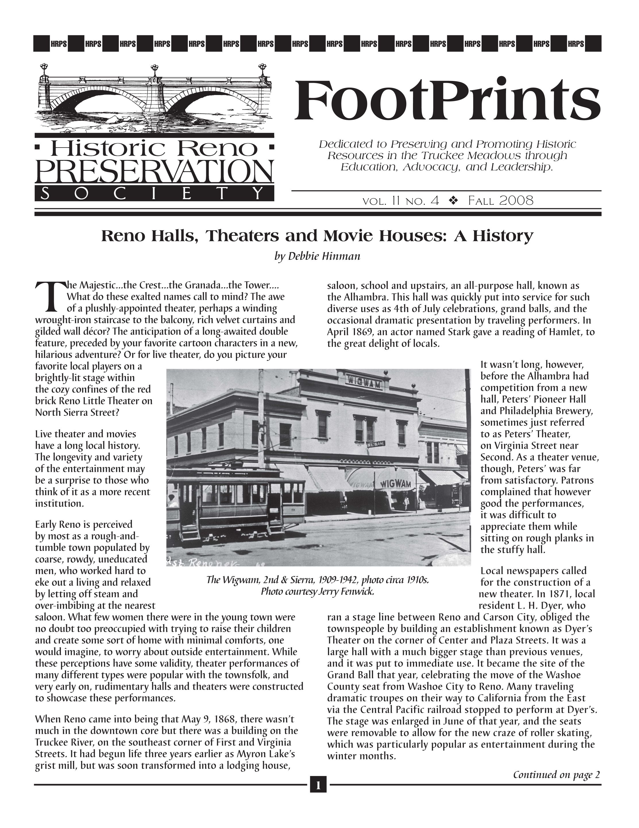 FootPrints Volume 11, Number 4, Fall 2008