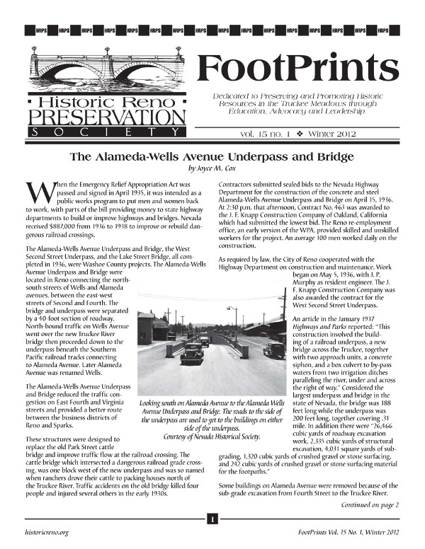 FootPrints Volume 15, Number 1, Winter 2012