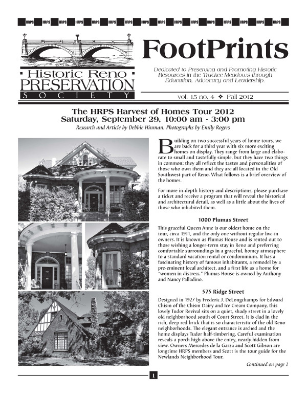 FootPrints Volume 15, Number 4, Fall 2012