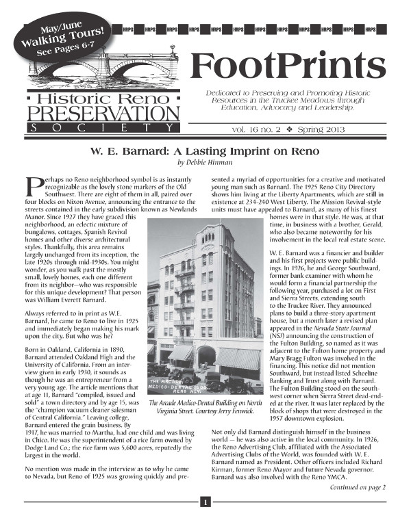 FootPrints Volume 16, Number 2, Spring 2013