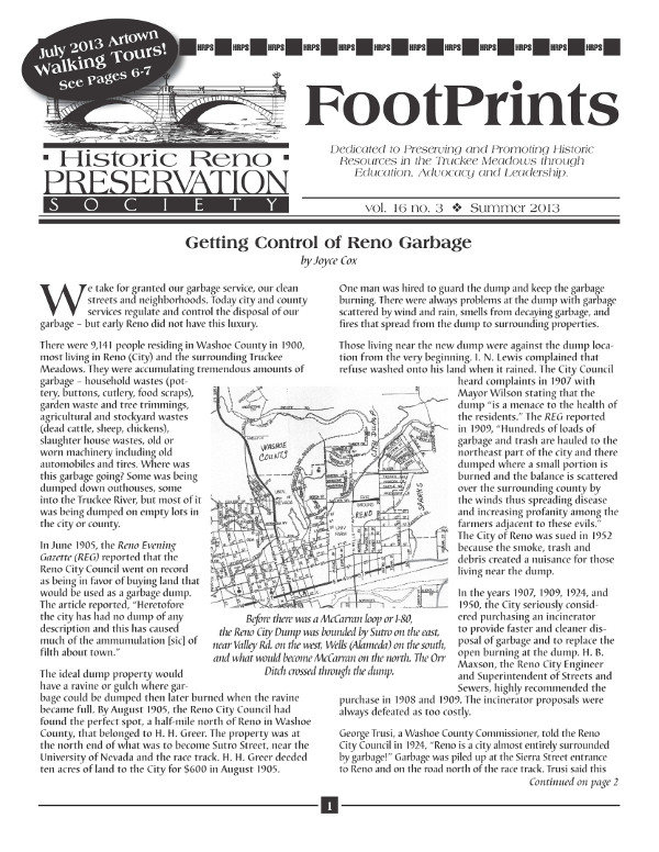 FootPrints Volume 16, Number 3, Summer 2013