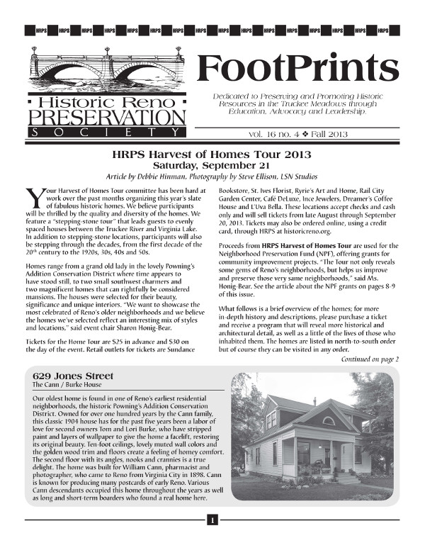 FootPrints Volume 16, Number 4, Fall 2013