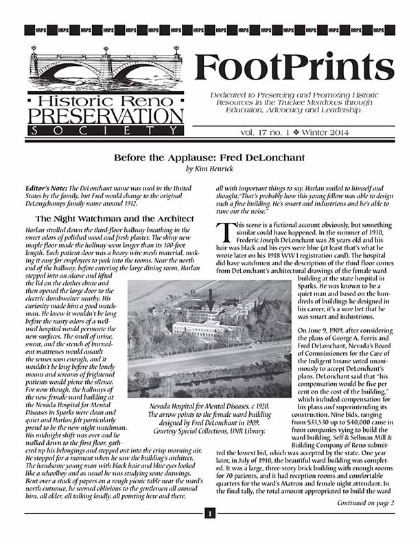 FootPrints Volume 17, Number 1, Winter 2014