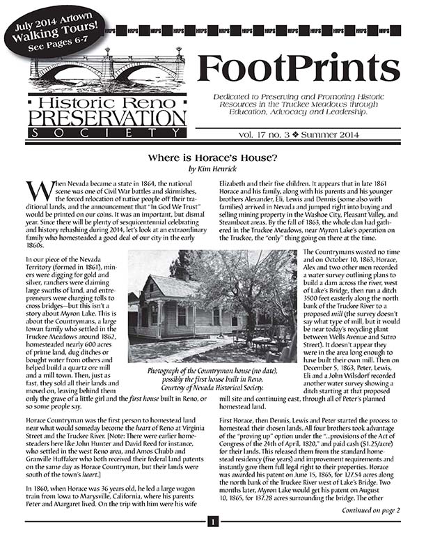 FootPrints Volume 17, Number 3, Summer 2014