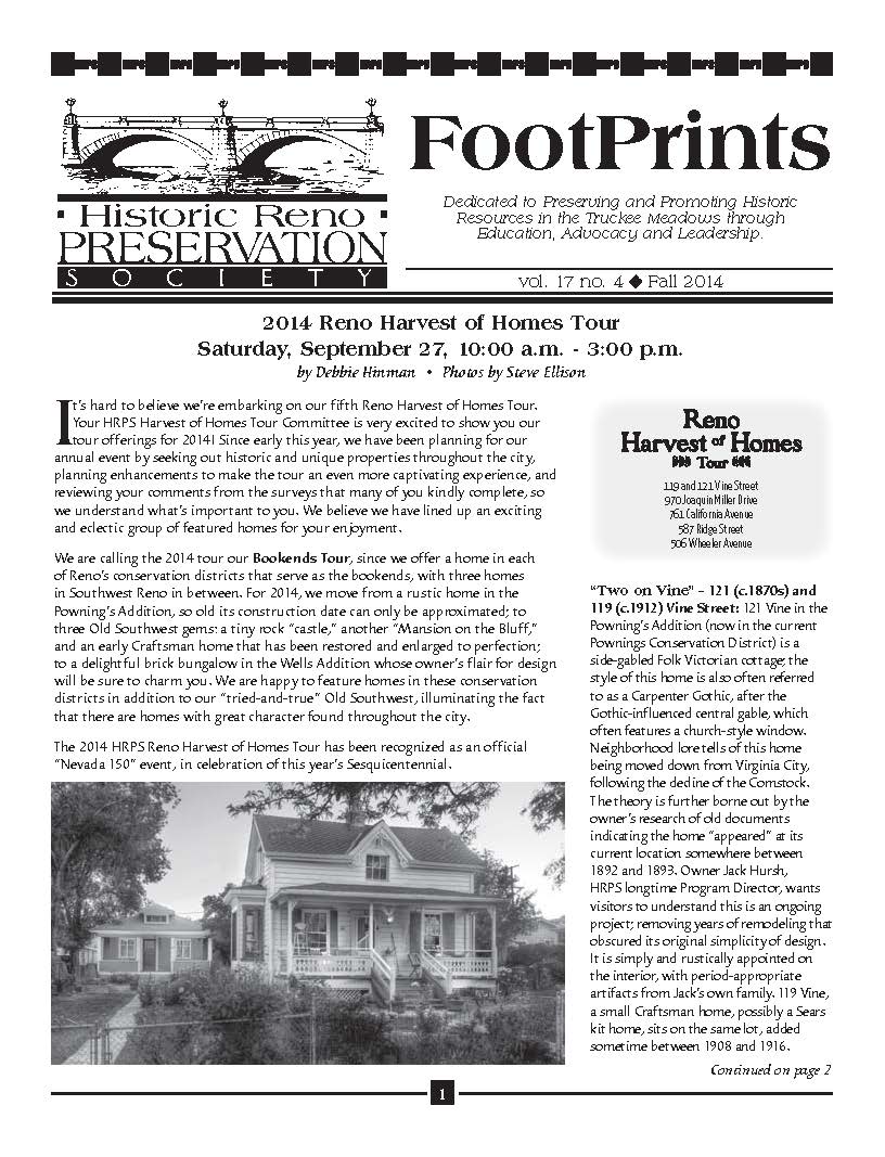 FootPrints Volume 17, Number 4, Fall 2014