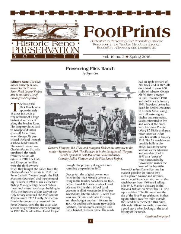 FootPrints Volume 19, Number 2, Spring 2016