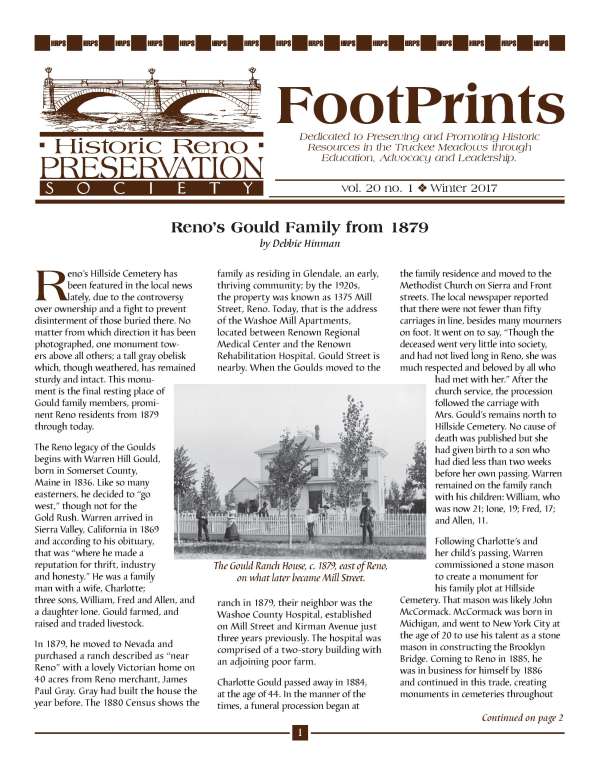 FootPrints Volume 20, Number 1, Winter 2017
