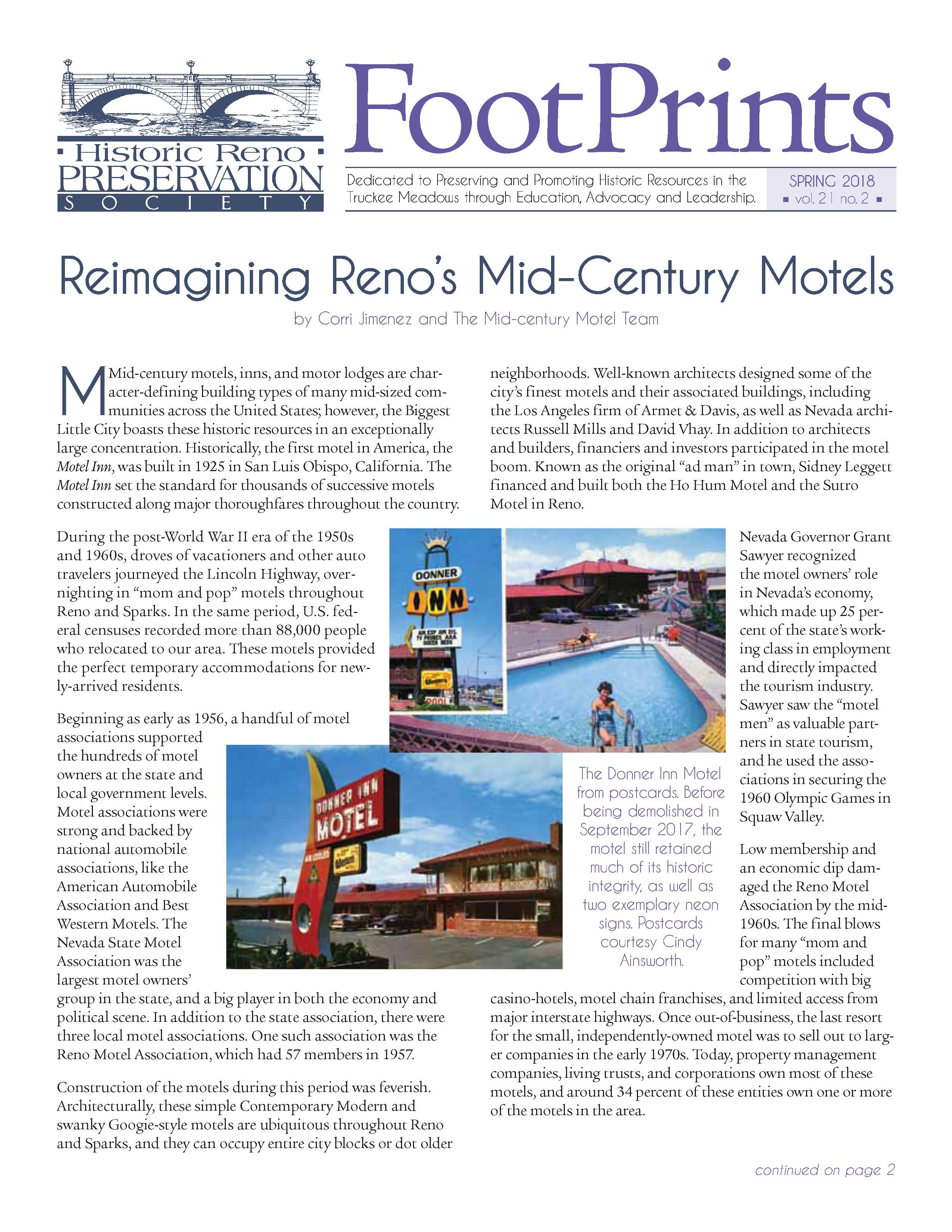FootPrints Volume 21, Number 2, Spring 2018