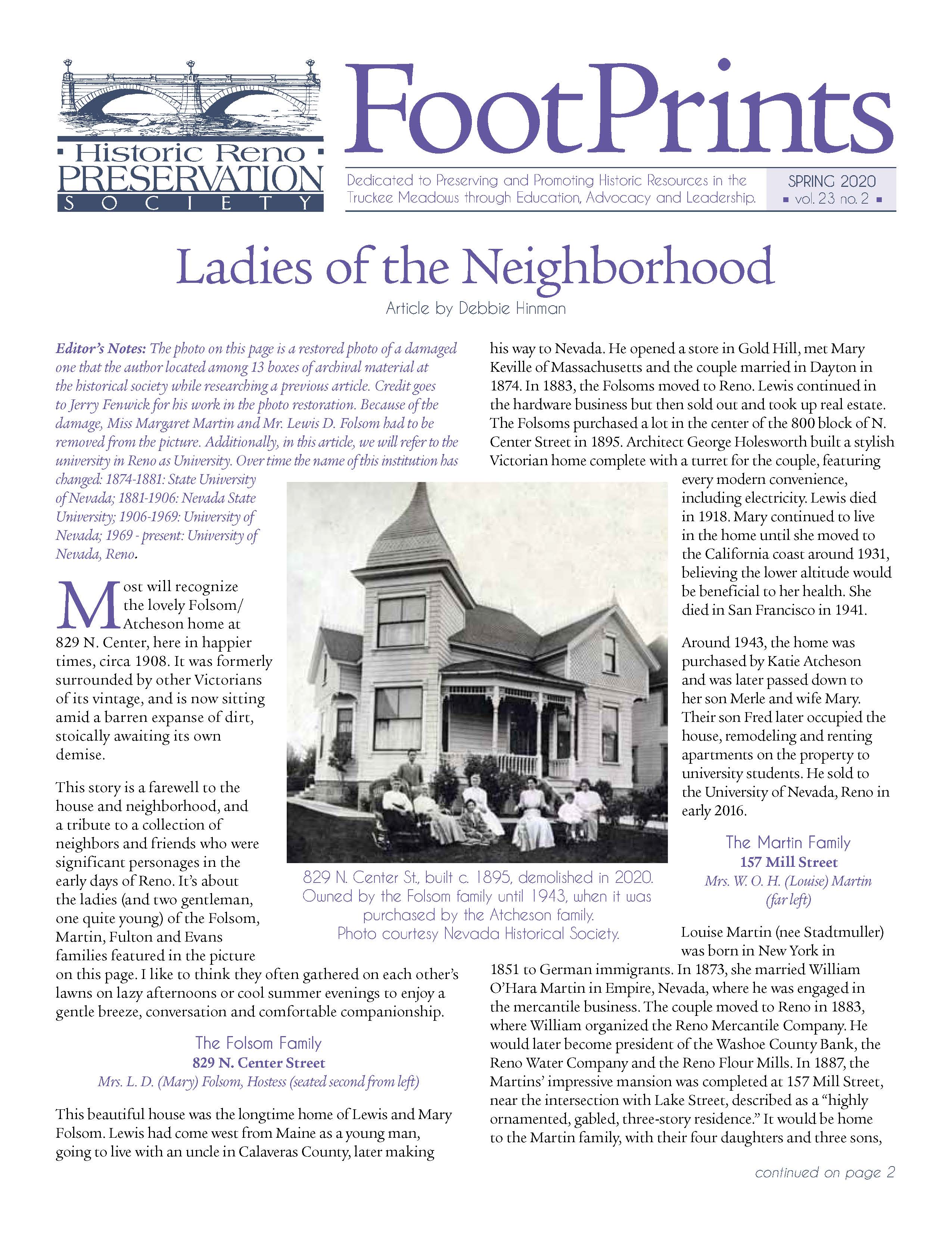 FootPrints Volume 23, Number 2, Spring 2020
