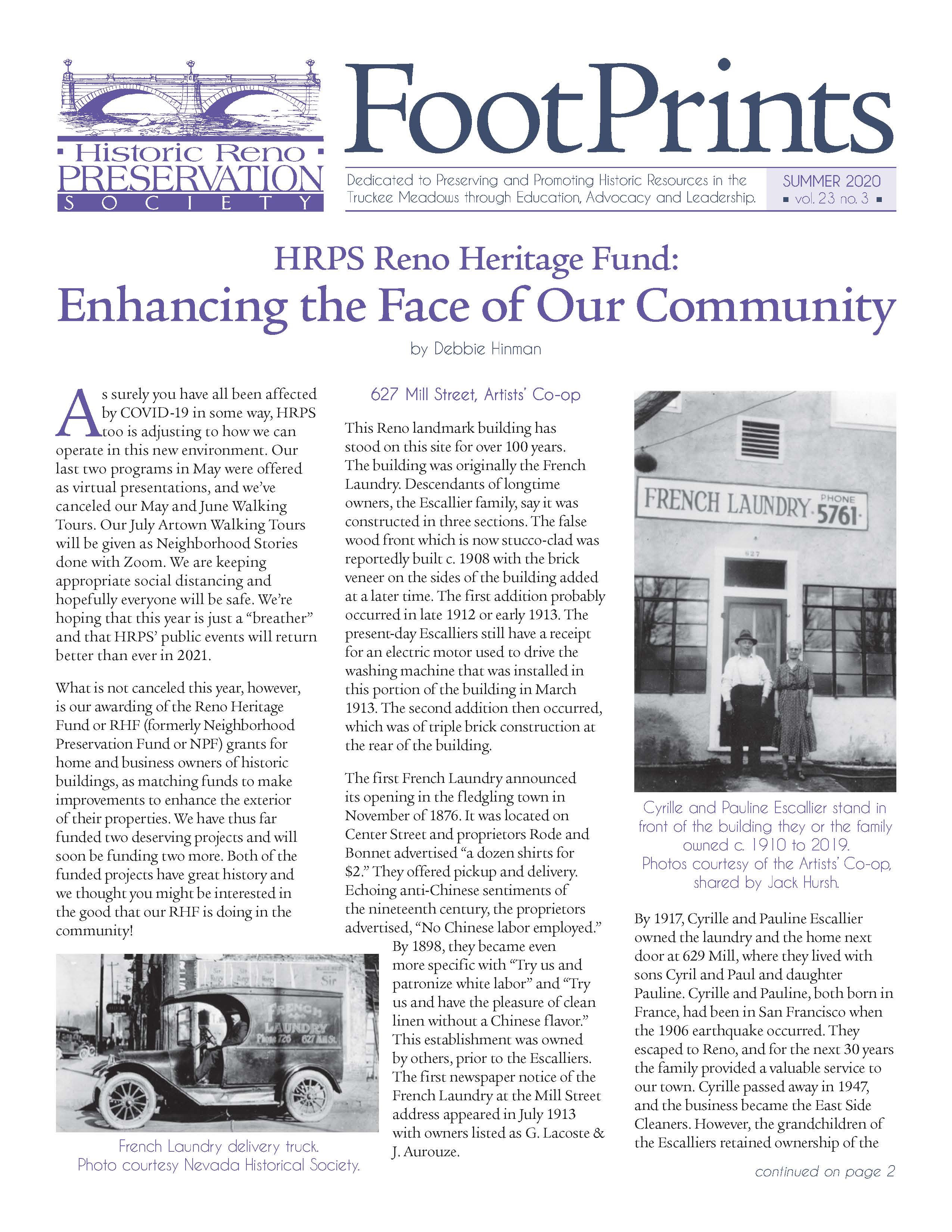 FootPrints Volume 23, Number 3, Summer 2020