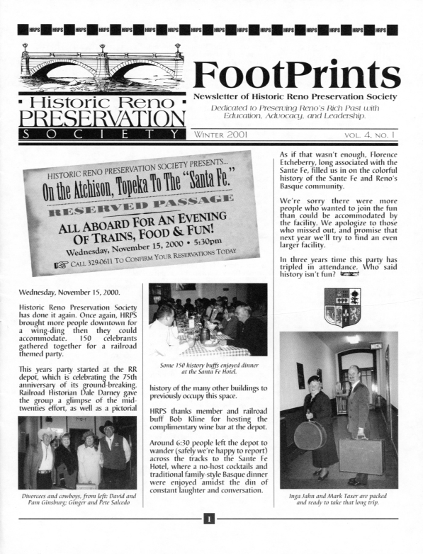FootPrints Volume 4, Number 1, Winter 2001