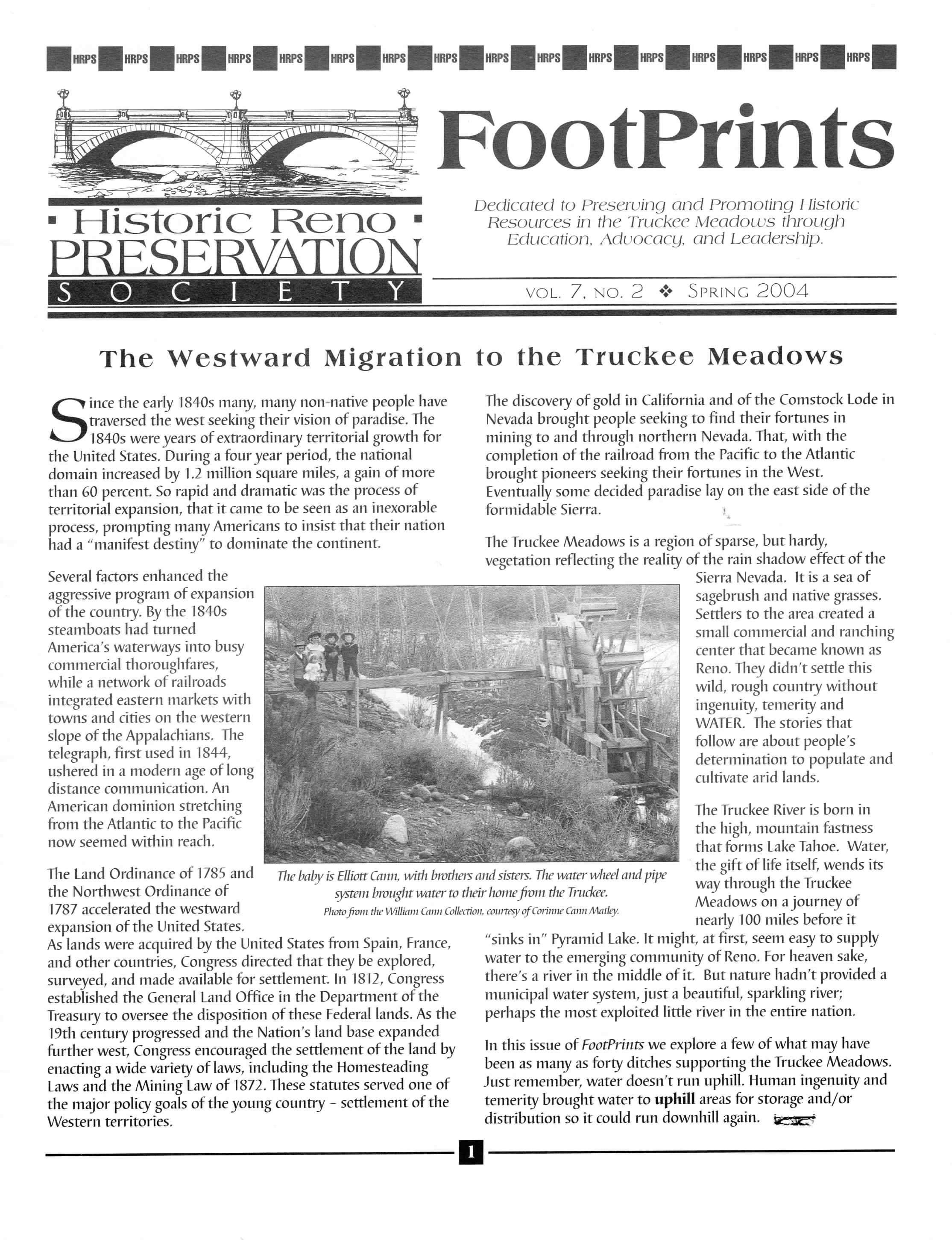 FootPrints Volume 7, Number 2, Spring 2004