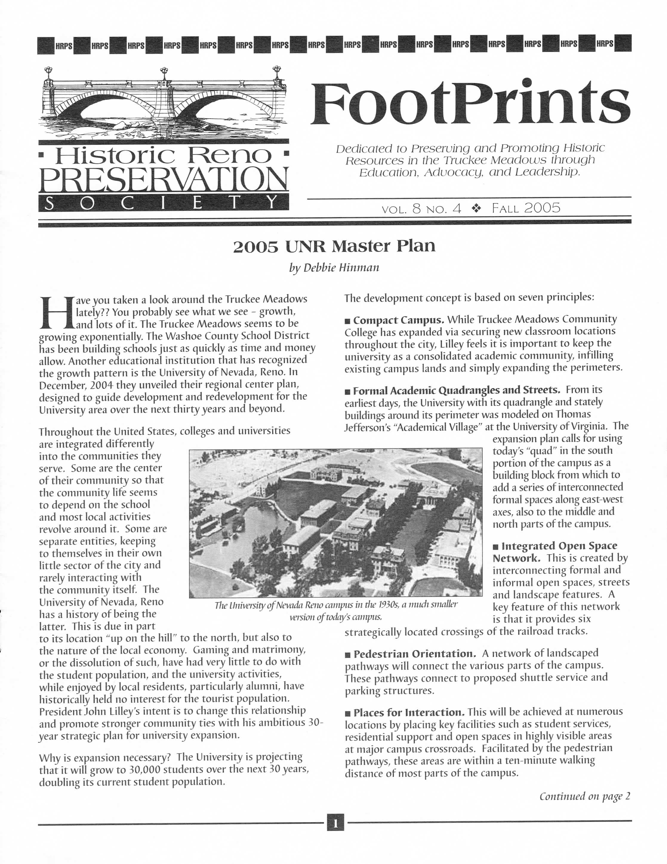 FootPrints Volume 8, Number 4, Fall 2005