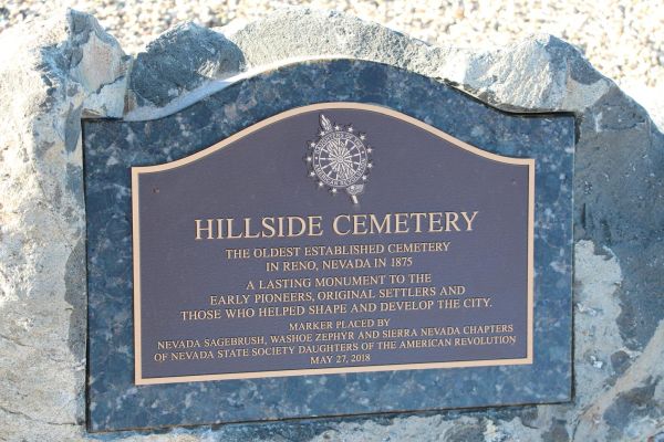 Placard at the Hillside Cemetery