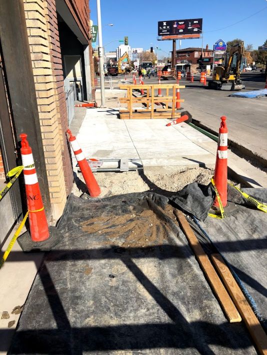 A site of contruction on Virginia Street in Midtown